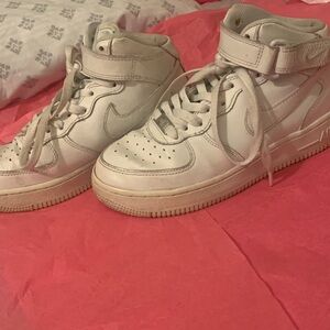 Classic White Nike Kids' High-Top Sneakers